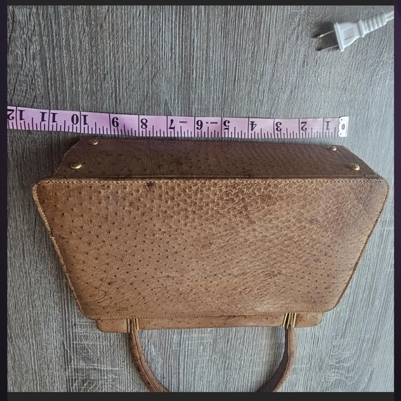 Ostrich Leather Handbag Lopez Charcas  Buenos Aires GenuineI - Picture 5 of 9